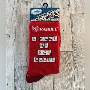 🌵 3/$15 Scrabble Red Crew Socks ( see description)